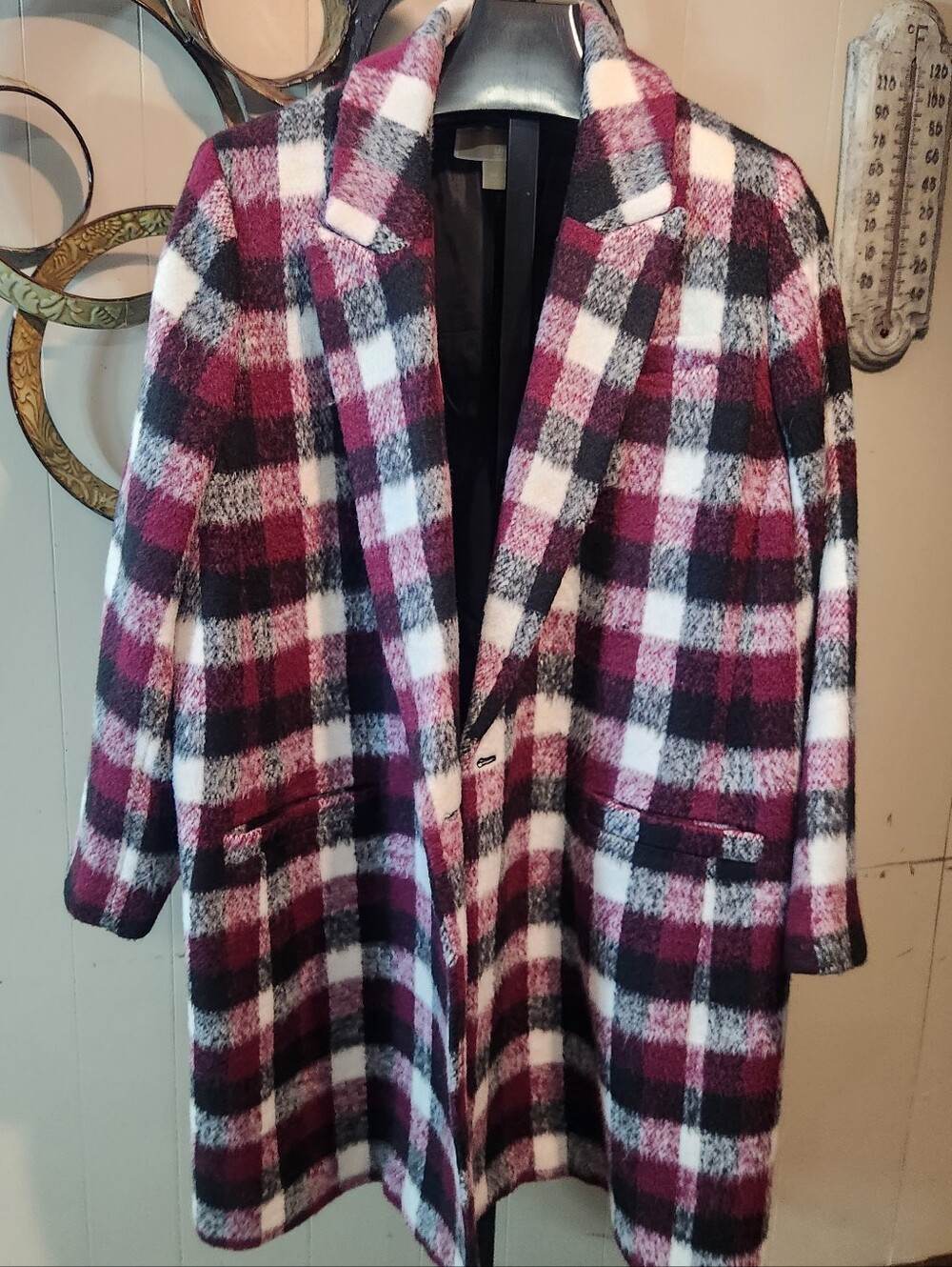 MICHAEL MICHAEL KORS Plaid Overcoat